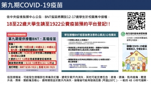 18至22歲大學生請至1922公費疫苗預約平台登記